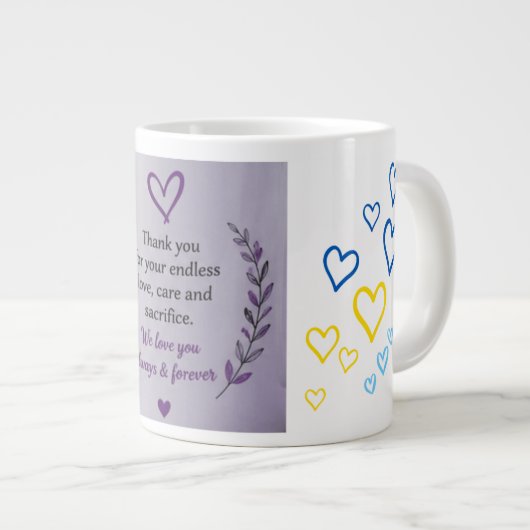 Moederdag Hartpatroon Mok (Voorkant rechts)