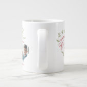 Moederdag Heart 2 Foto's Gepersonaliseerd Grote Koffiekop (Achterkant)