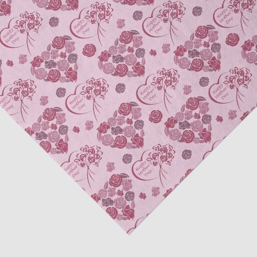 Moederdag Heart Bouquet Tissuepapier (Detail)