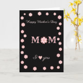 Moederdag Heart Flowers Kaart (Gele Bloem)