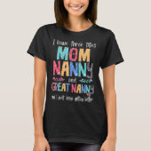 Moederdag heb ik drie titels voor mama. t-shirt (Voorkant)