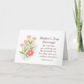 Moederdag Heer zegene U Bijbelvers Christelijk Feestdagen Kaart (Voorkant)