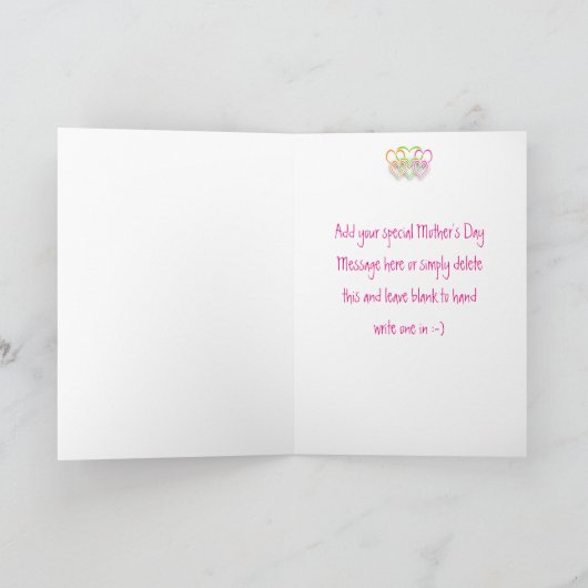 Moederdag - Heldere ventilatoren en harten Kaart (Binnen)