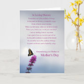 Moederdag herdenkt je mama Spiritueel gedicht Kaart (Gele Bloem)