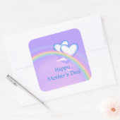 Moederdag Hoge Hartjes Vierkante Sticker (Envelop)