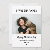 moederdag hond mam foto schattig hart feestdagenkaart (Voorkant)