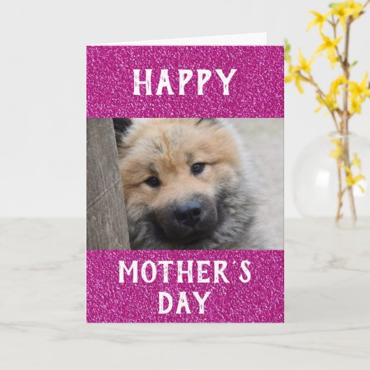 Moederdag Hond Moeder Werelds Beste Ever Huisdier Kaart (Gele Bloem)