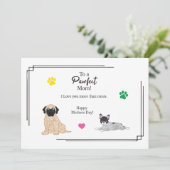 Moederdag honden kaart (Staand voorkant)