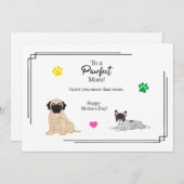 Moederdag honden kaart (Voorkant / Achterkant)