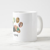Moederdag Hondenmoeder | 5 Paw Print Fotocollage Grote Koffiekop (Voorkant rechts)
