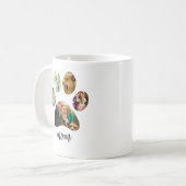 Moederdag Hondenmoeder | 5 Paw Print Fotocollage Koffiemok (Voorkant links)