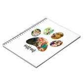 Moederdag Hondenmoeder | 5 Paw Print Fotocollage Notitieboek (Linkerzijde)