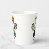 Moederdag Hondenmoeder | 5 Paw Print Fotocollage Papieren Bekers (Links)