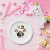 Moederdag Hondenmoeder | 5 Paw Print Fotocollage Papieren Bordje (Feest)