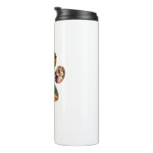 Moederdag Hondenmoeder | 5 Paw Print Fotocollage Thermosbeker (Geroteerd rechts)