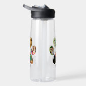 Moederdag Hondenmoeder | 5 Paw Print Fotocollage Waterfles (Rechts)