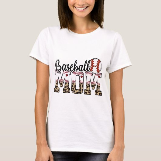 Moederdag honkbal T-shirt (Voorkant)