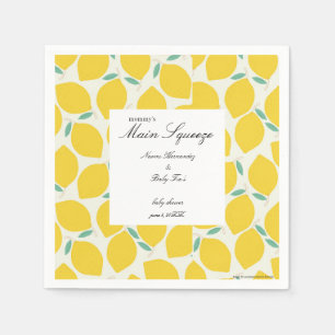 Moederdag Hoofdpers Lemon Citroen Baby Shower Servet