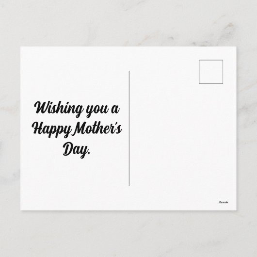 Moederdag Horse and Colt Holiday Briefkaart (Achterkant)