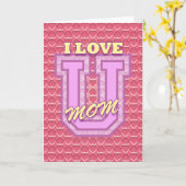 Moederdag: Hou van je moeder Kaart (Gele Bloem)