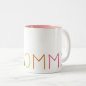 moederdag houdt van je moeder rode hartkleurige te tweekleurige koffiemok (Voorkant rechts)