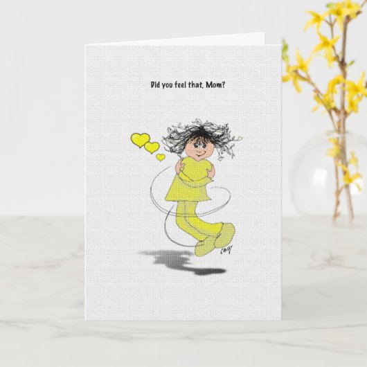 Moederdag Hug Kaart (Gele Bloem)