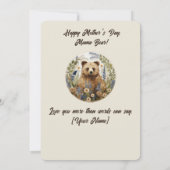 Moederdag Hugs: De liefde van een mama-Beer Bedankkaart (Achterkant)