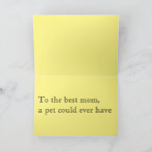 Moederdag huisdier groet kaart (Binnen)