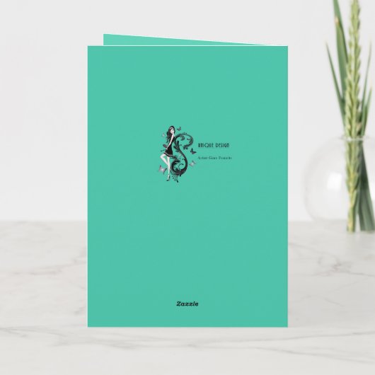 Moederdag Hummingbird in Sacred Garden Kaart (Achterkant)