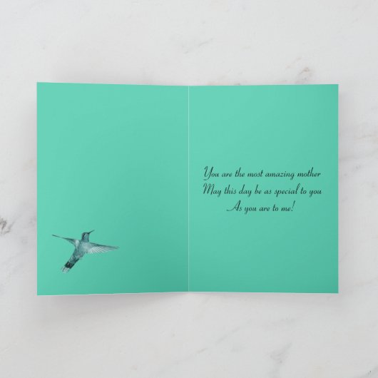 Moederdag Hummingbird in Sacred Garden Kaart (Binnen)