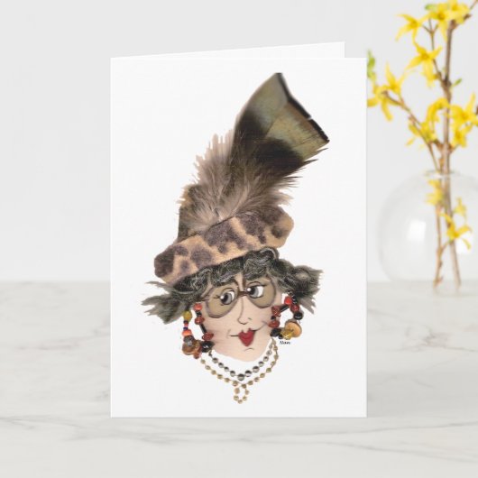 Moederdag humoristische kaart (Gele Bloem)