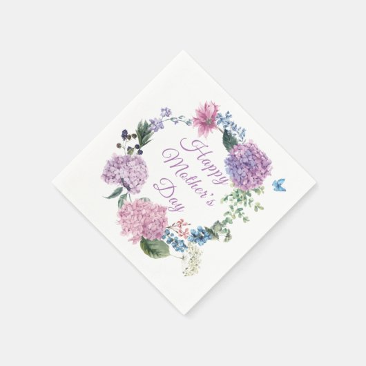 Moederdag Hydrangea Elegant Bloemen | FEESTDAGEN Servet (Hoek)