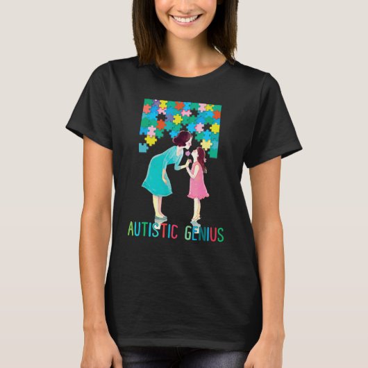 Moederdag idee Dames Moeder Puzzel Autisme Kind A T-shirt (Voorkant)