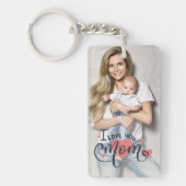Moederdag Ik hou van je moeder foto van typografie Sleutelhanger (Voorkant)