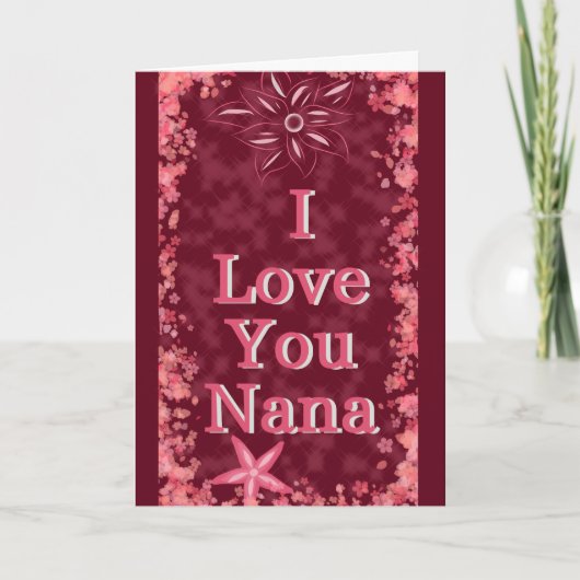 Moederdag, ik hou van je, Nana Kaart (Voorkant)