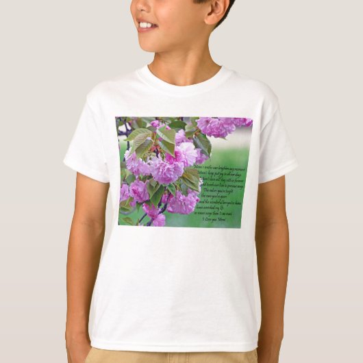 Moederdag-ik hou van je t-shirt (Voorkant)