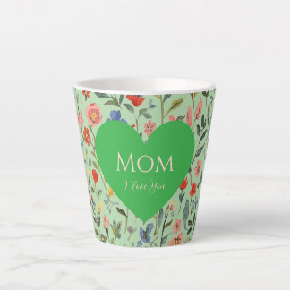 Moederdag,Ik Hou Van Jou,Bloemen Patroon,Liefde Ha Latte Mok