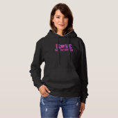 Moederdag ik hou van mijn dochter. hoodie (Voorkant volledig)
