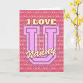 Moederdag: Ik houd van u Kindermeisje Kaart (Gele Bloem)