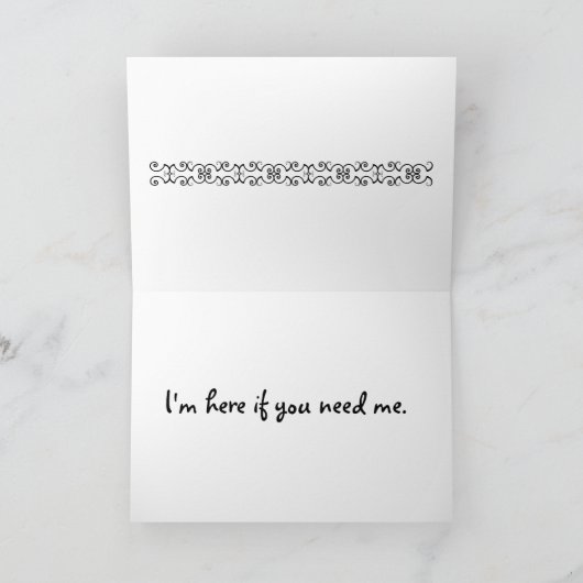 Moederdag: Ik weet dat deze dag moeilijk voor je i Kaart (Binnen)