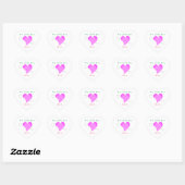 Moederdag illustratie van schattig roze hart hart sticker (Vel)