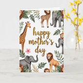 Moederdag Illustratiekaart Jungle Kaart (Gele Bloem)