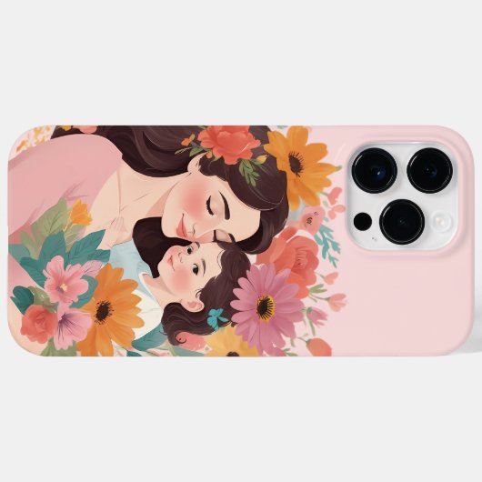 Moederdag Illustrator Case-Mate iPhone Case (Achterkant (horizontaal))