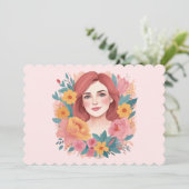 Moederdag Illustrator Feestdagenkaart (Staand voorkant)