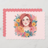 Moederdag Illustrator Feestdagenkaart (Voorkant / Achterkant)