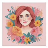 Moederdag Illustrator Perfect Poster (Voorkant)