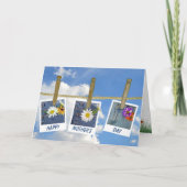 Moederdag in blauwhelm kaart (Voorkant)