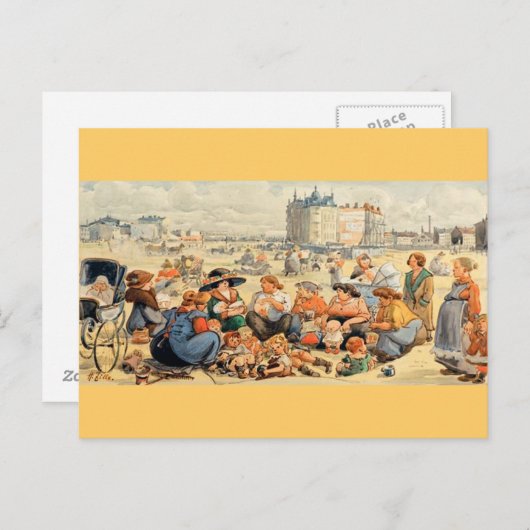 Moederdag in het park briefkaart (Voorkant / Achterkant)