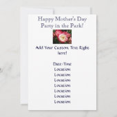 Moederdag in het park! Uitnodigingen Moeders Feest (Achterkant)