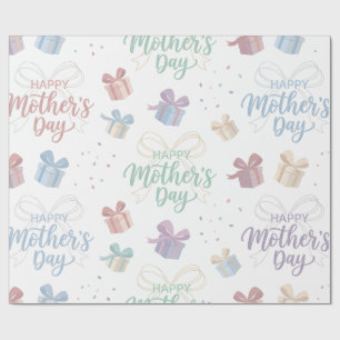 Moederdag Inpakpapier-Gelukkige Moederdag Inpakpap Cadeaupapier